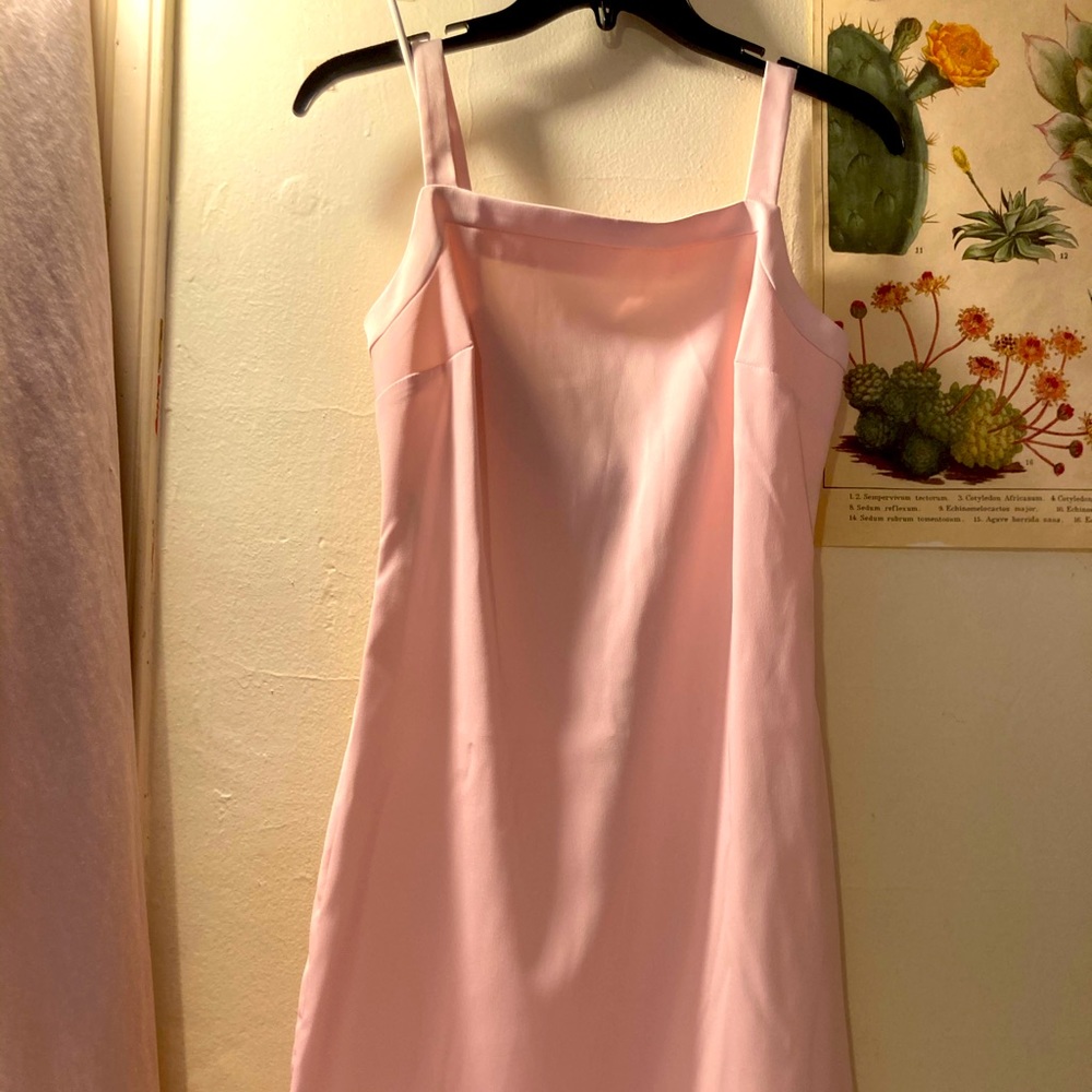 90s baby pink mini dress